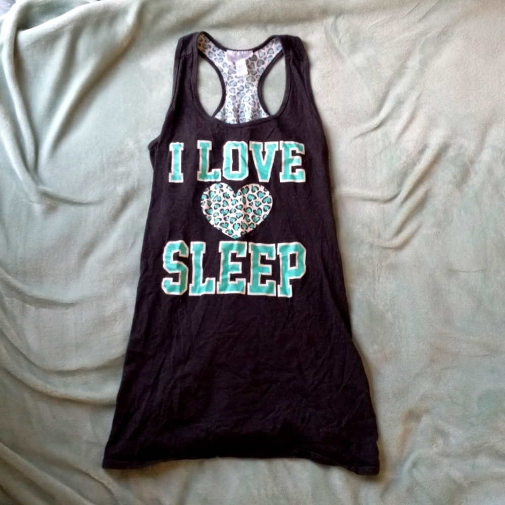 "I LOVE TO SLEEP" tank top